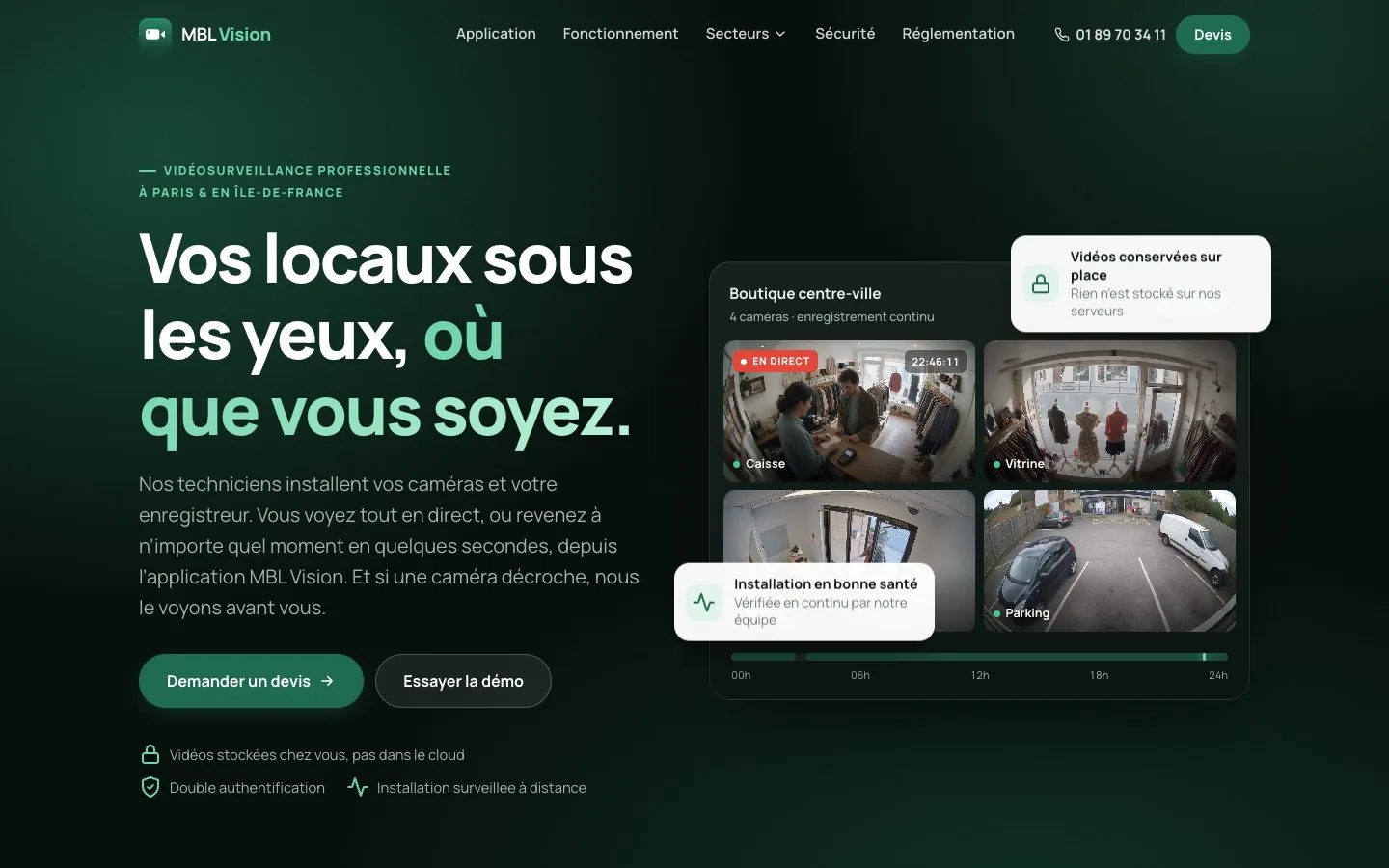 MBL Vision : page d’accueil